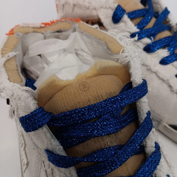 Golden Goose Men's Mid Star White Canvas Sneakers - EU44/US11
